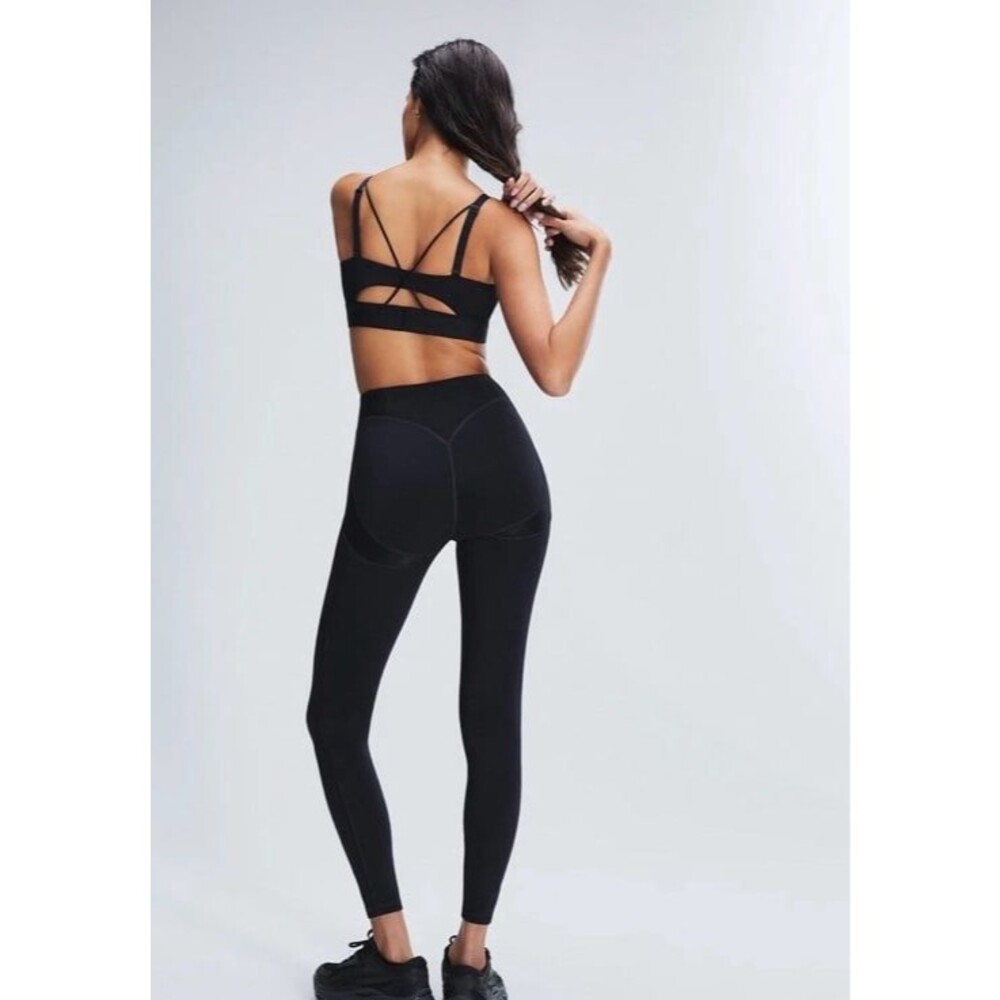Savage X Fenty CURVE ALERT HIGH-WAIST RIB Black LEGGING Medium - Picture 3 of 12